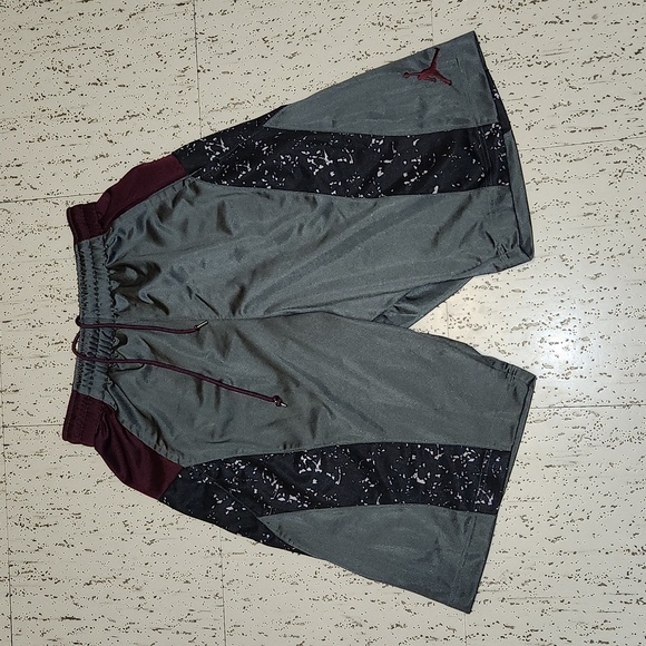 Jordan Other - Jordan Jumpman Embroidered Speckle Basketball Shorts Y2K Gray, Purple & Black